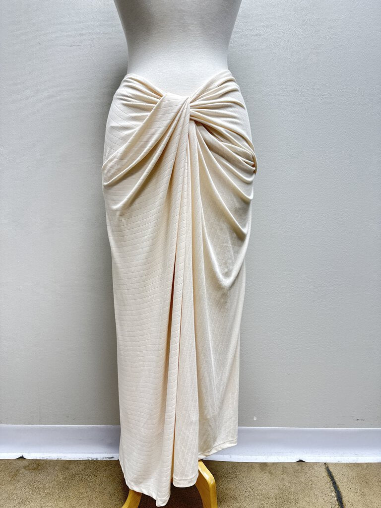 Significant Other Blush Ribbed Maxi Skirt