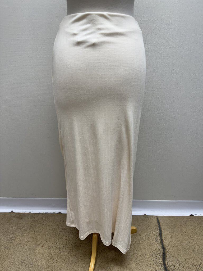 Significant Other Blush Ribbed Maxi Skirt