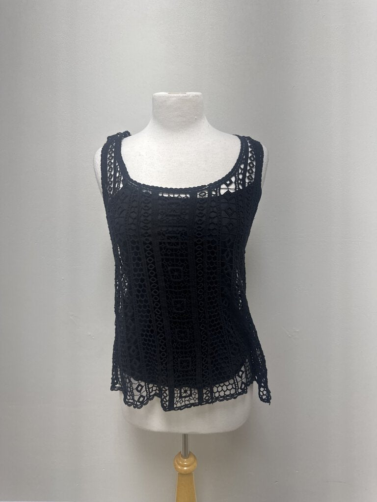 Ella Moss Black Crochet Tank NWT