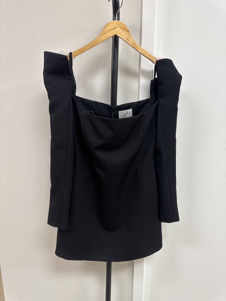 Coperni Black Structure Shoulder Mini Dress
