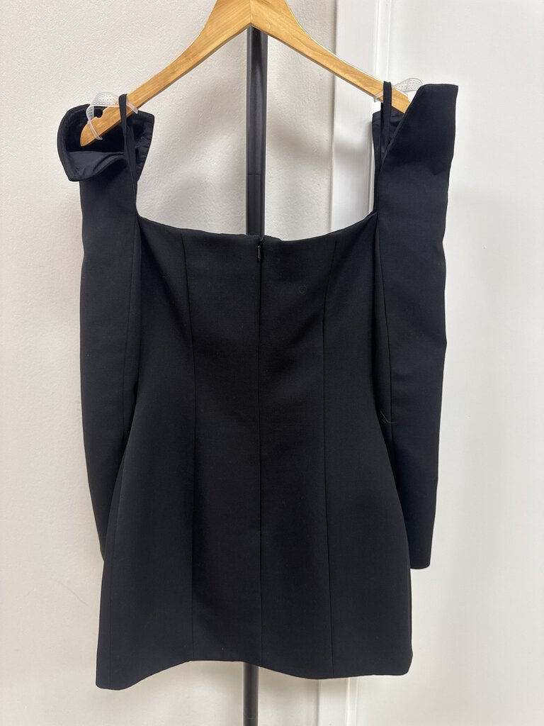 Coperni Black Structure Shoulder Mini Dress
