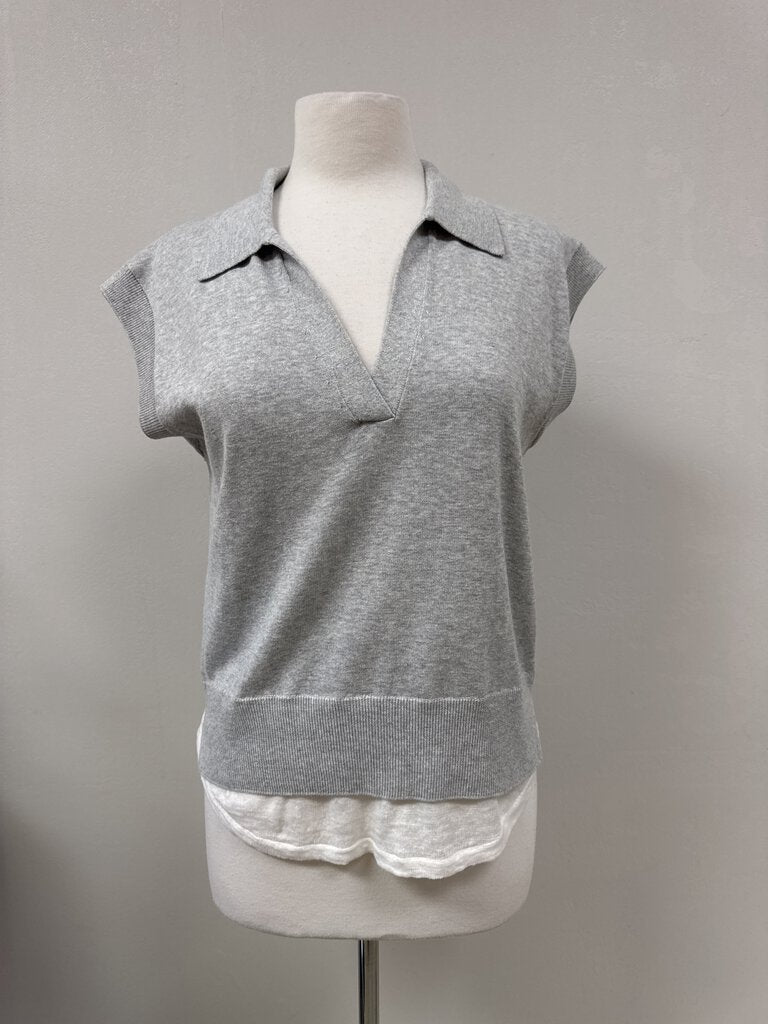 Brochu Walker Grey Knit Polo