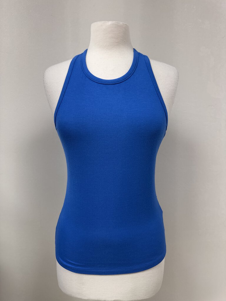 L'Agence Cobalt Ribbed Tank