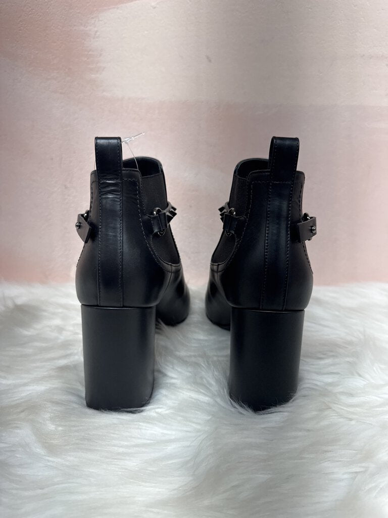 Valentino Black Rockstud Ankle Strap Bootie