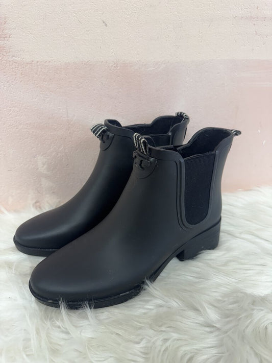 Tory Burch Black Rubber Rain Bootie (As Is)