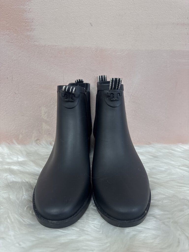 Tory Burch Black Rubber Rain Bootie (As Is)