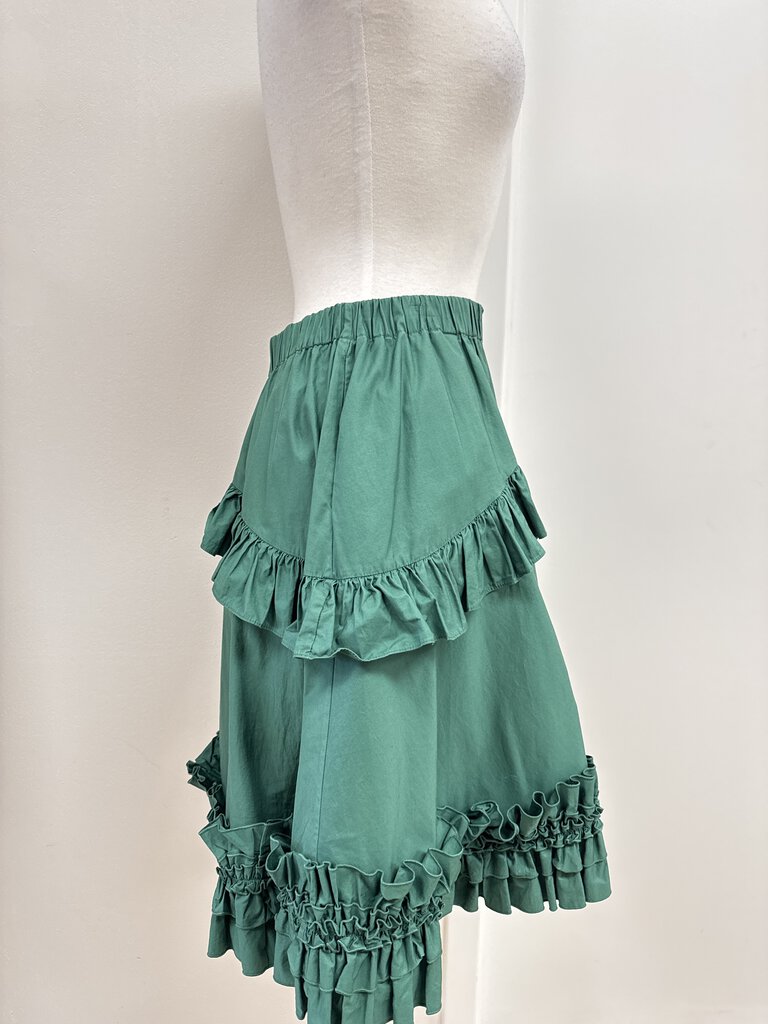 Jason Wu Forest Green Ruffle Skirt