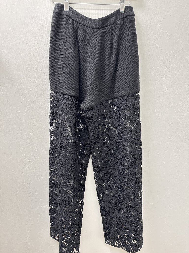 Prabal Gurun Black Lace Corded Trouser