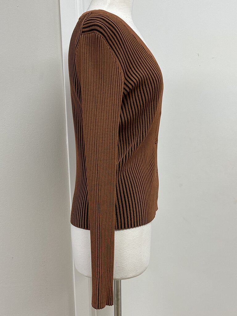 Staud Ribbed Button Up Cardigan