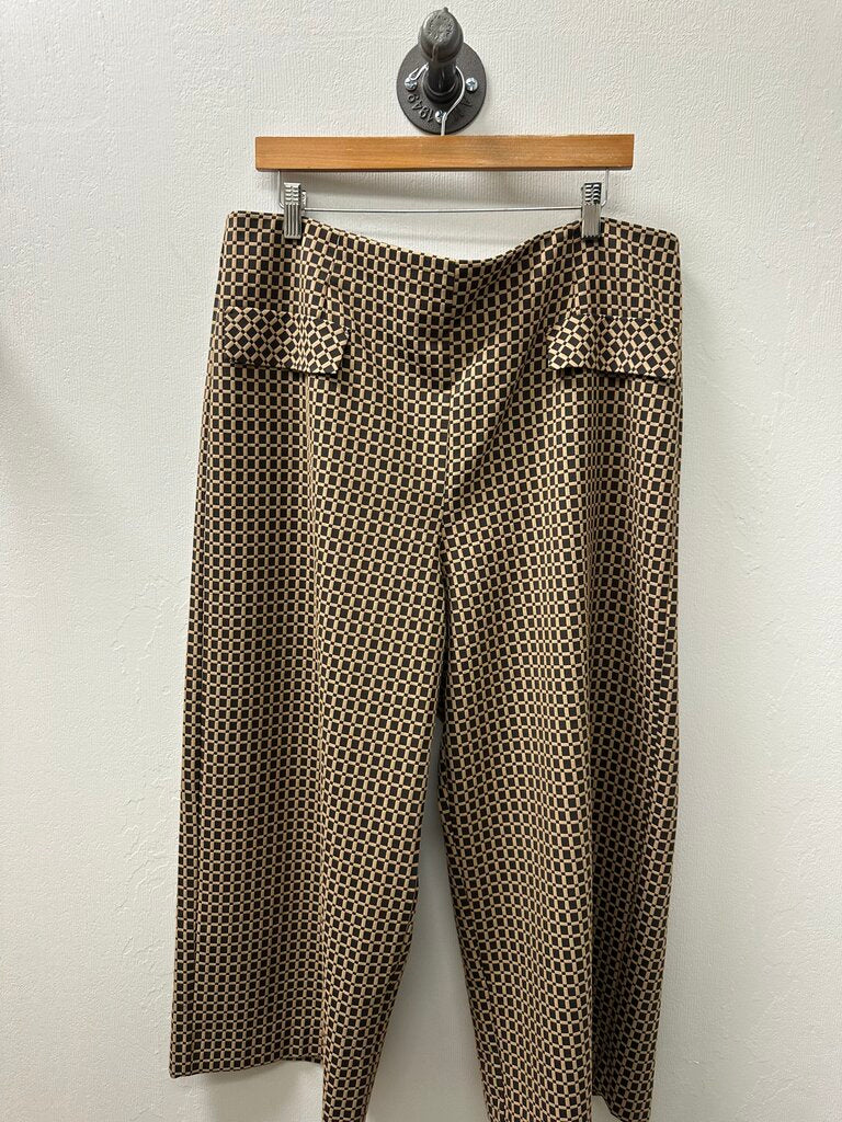 Veronika Maine Geometric Pattern Trouser