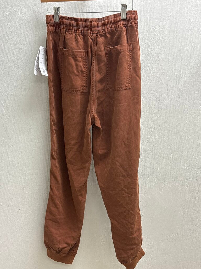 Dear John Brown Linen Pull On Pant NWT