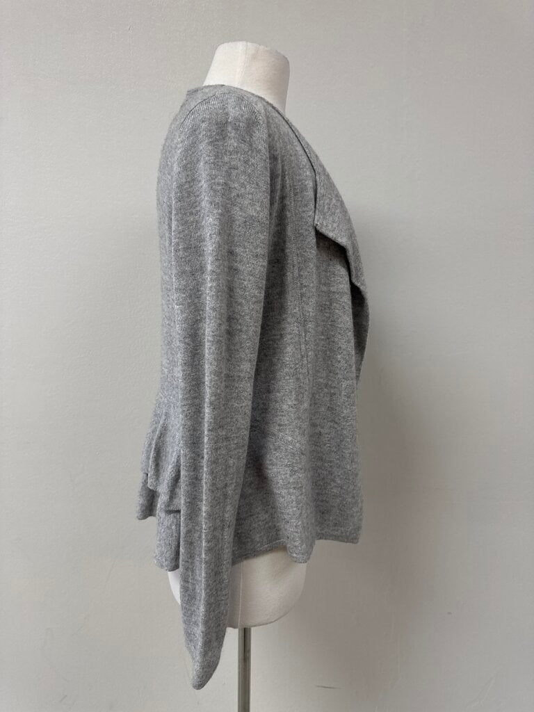 Kinross Cashmer Grey Peplum Sweater NWT