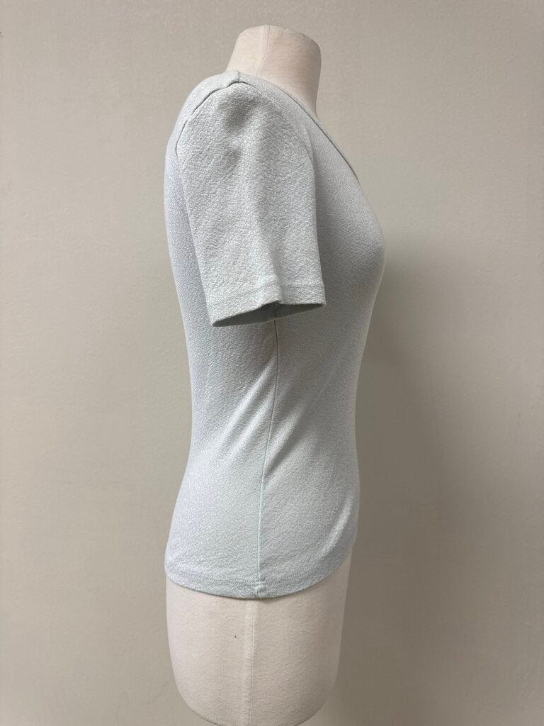 Michael Stars Light Blue Metallic Tee