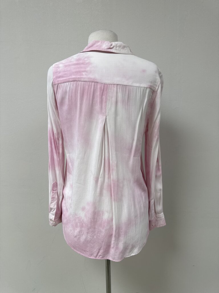 Velvet Heart Pink Tie Dye Button Up