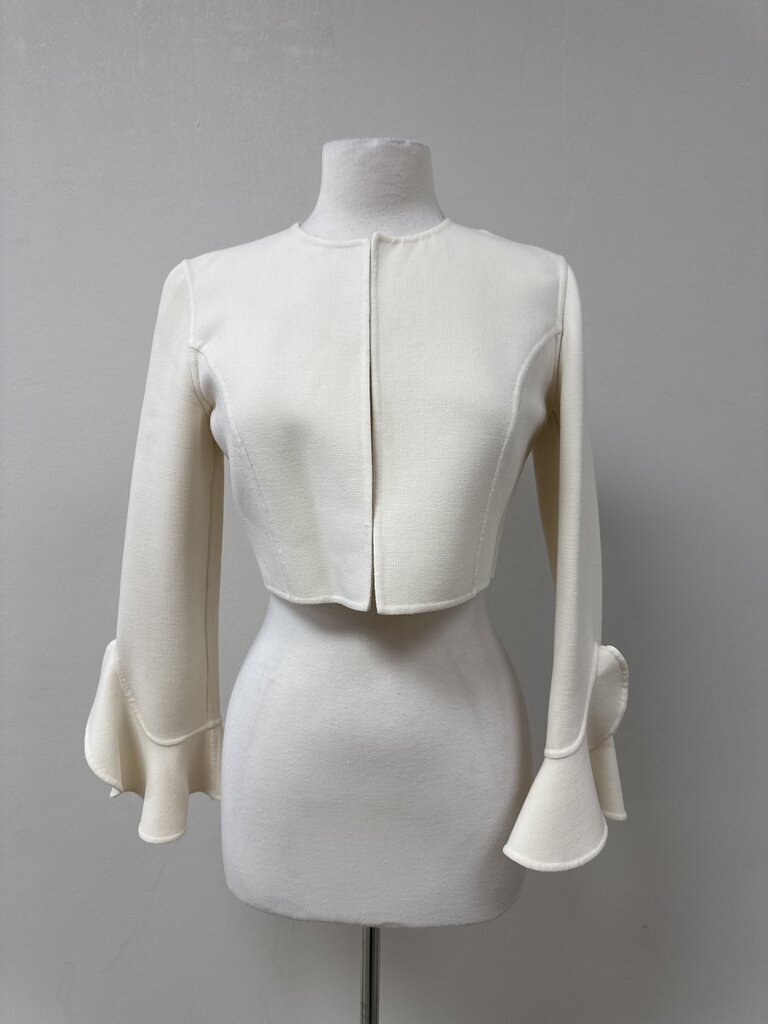 Michael Kors Collection Ivory Cropped Jacket