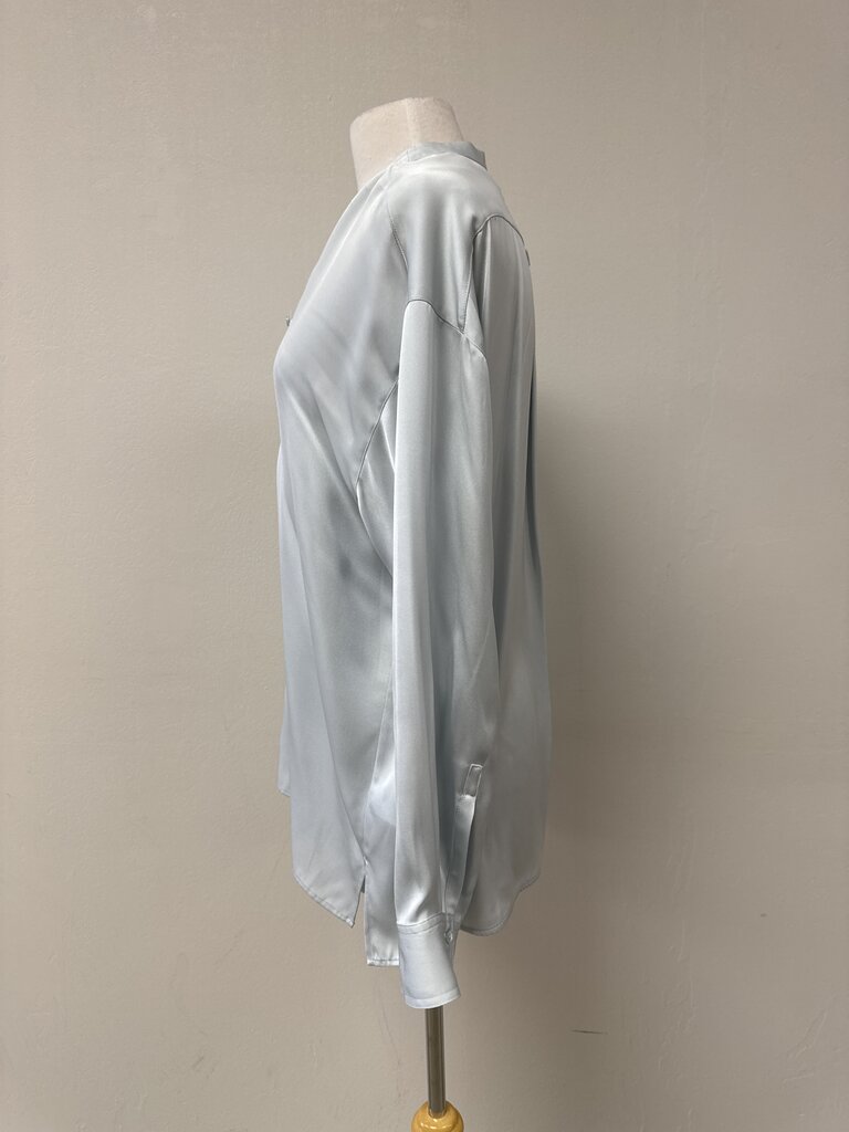 Vince Ice Blue Silk Top