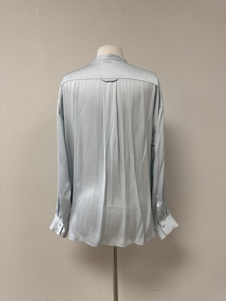 Vince Ice Blue Silk Top