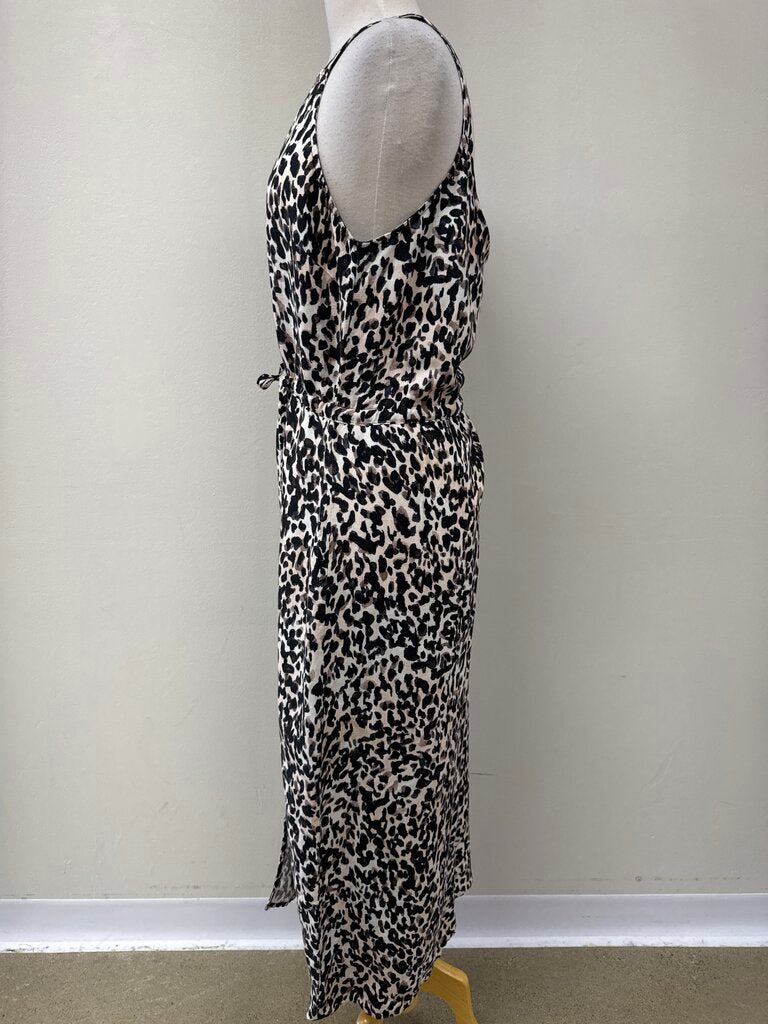 cloth & stone Animal Print Linen Maxi Dress NWT