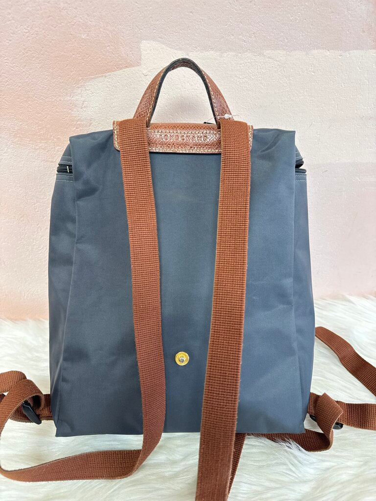 Longchamp Grey Nylon Backpack