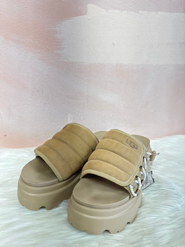 Ugg Tan Platform Slide Sandal