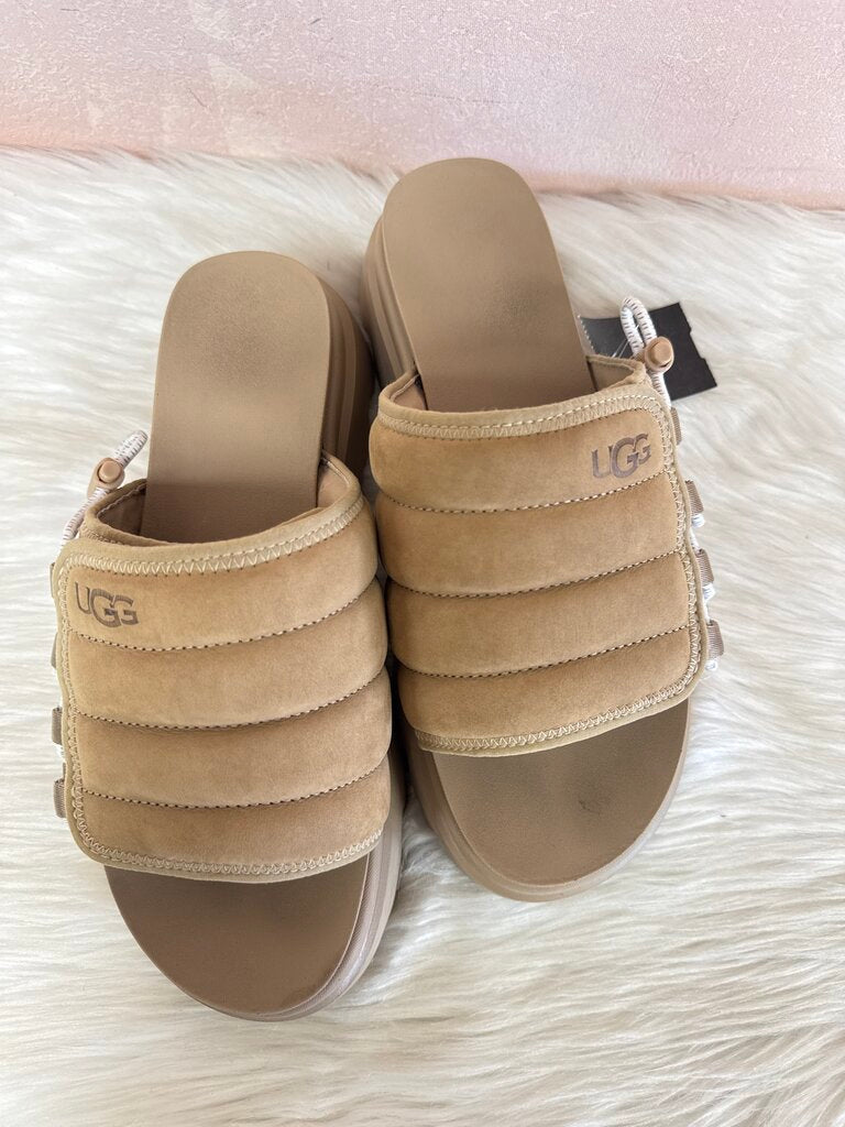 Ugg Tan Platform Slide Sandal
