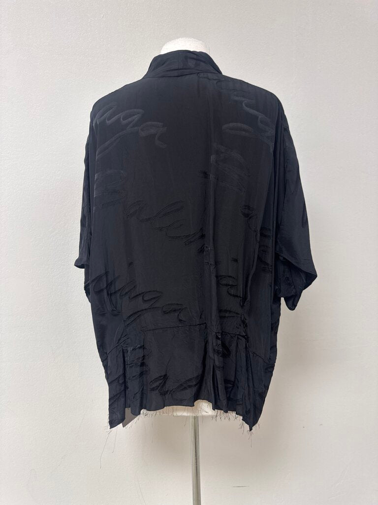 Balenciaga Black Jacquard Logo Top NWT
