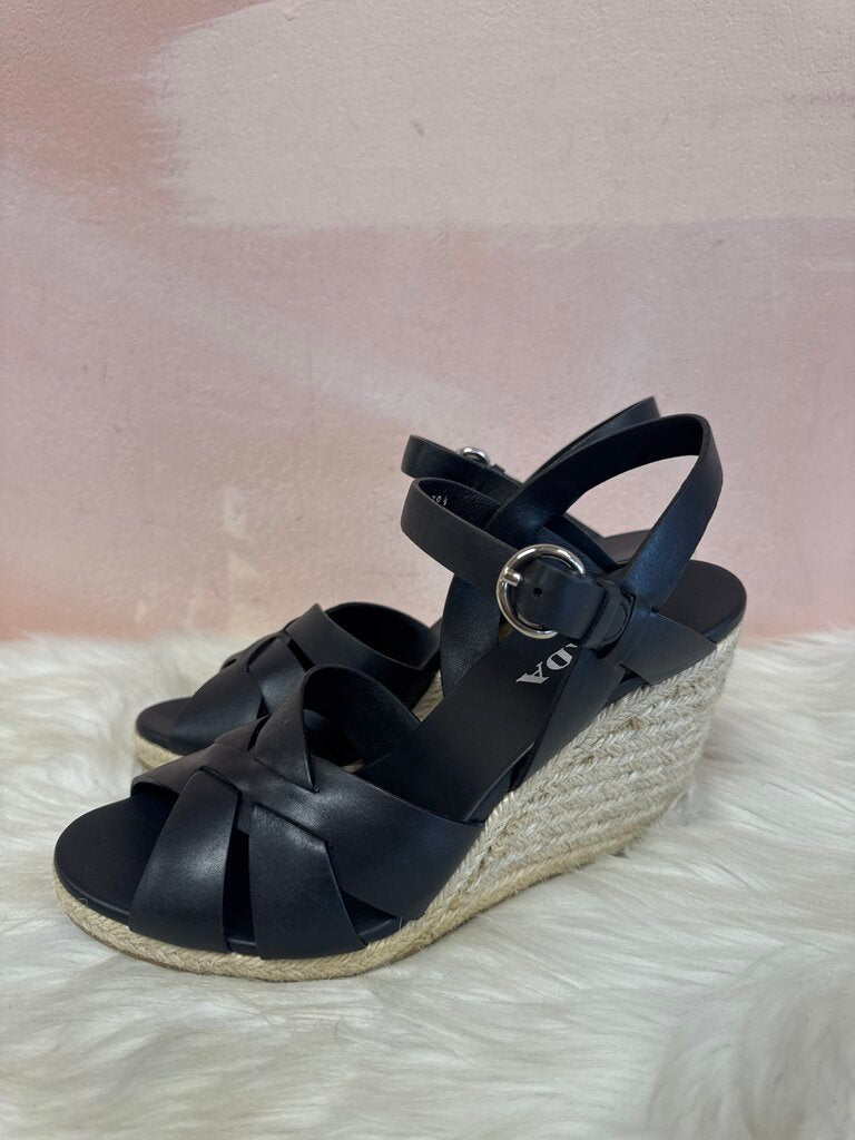Prada Woven Leather Raffia Wedge NWT