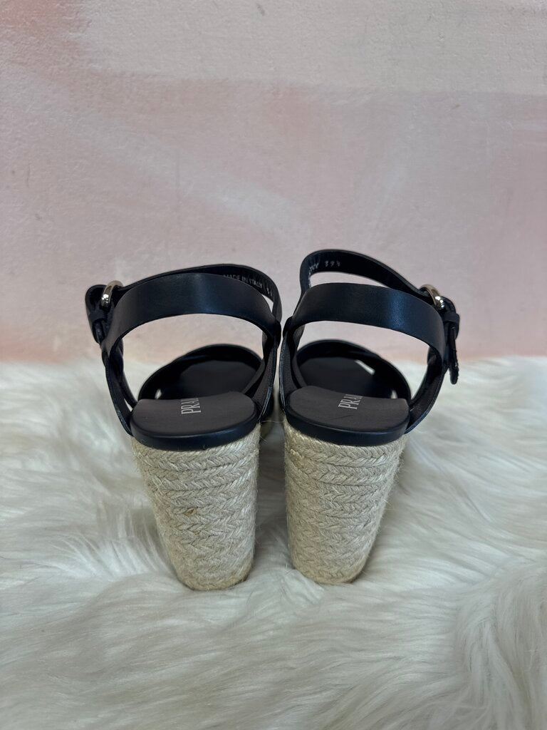 Prada Woven Leather Raffia Wedge NWT