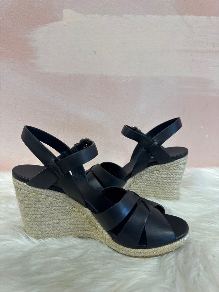 Prada Woven Leather Raffia Wedge NWT