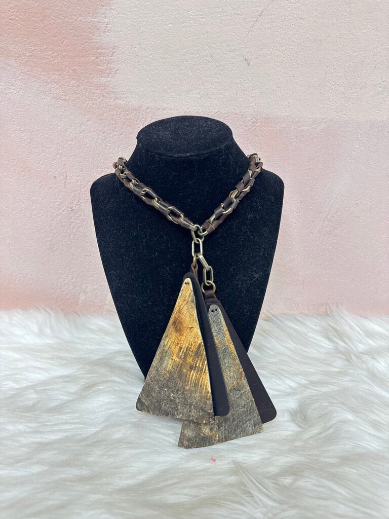 Urban Zen by Donna Karan Leather and Bone Necklace