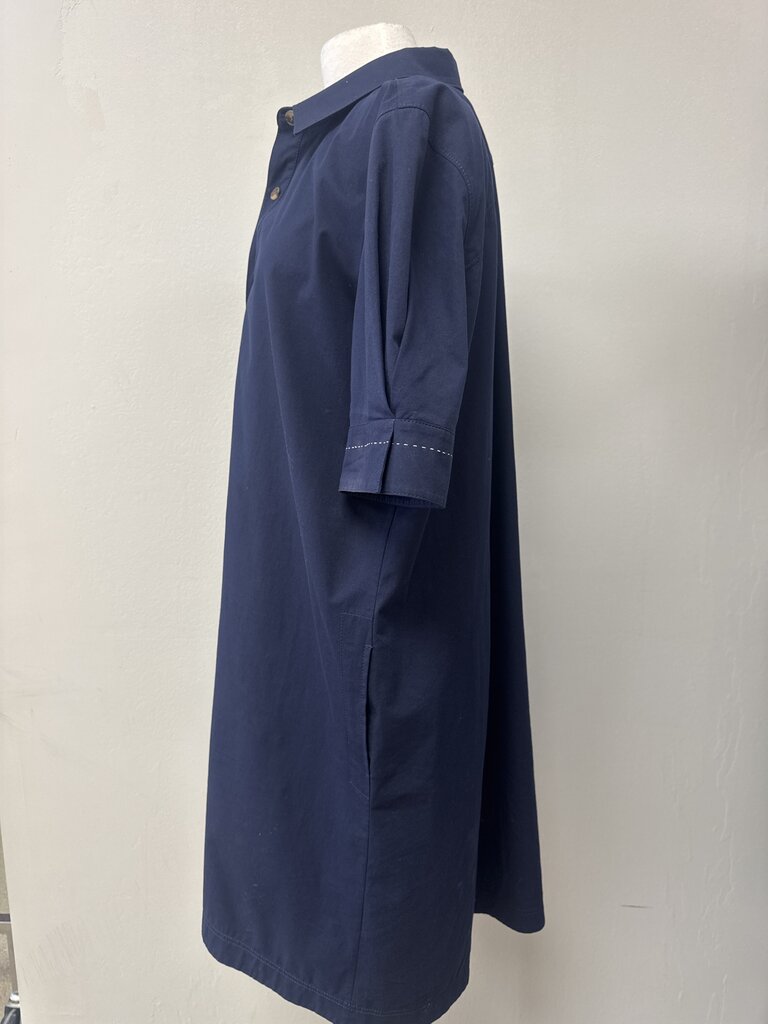 Lafayette 148 Navy Shirt Dress