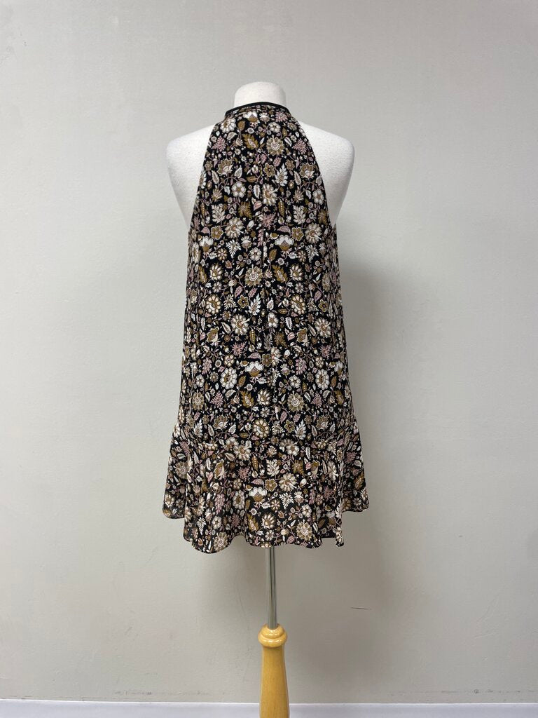 A.L.C. Black Floral Midi Dress