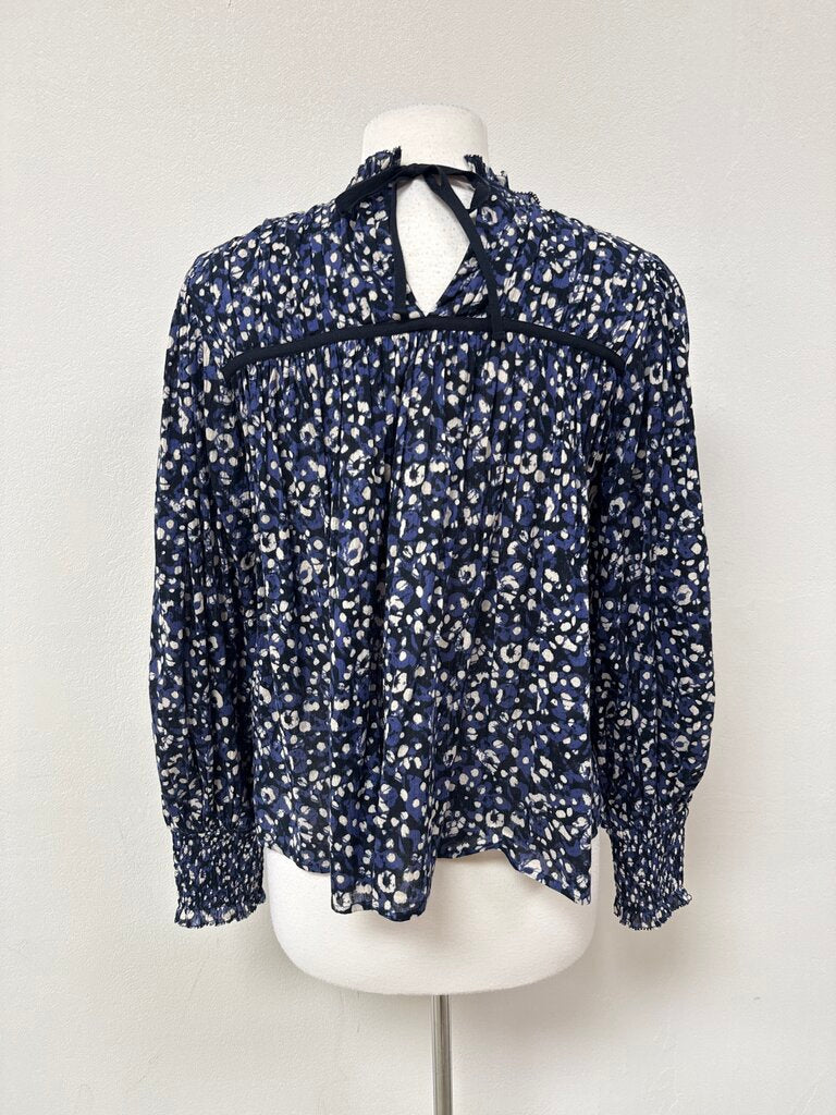 Ulla Johnson Blue Printed Boho Top
