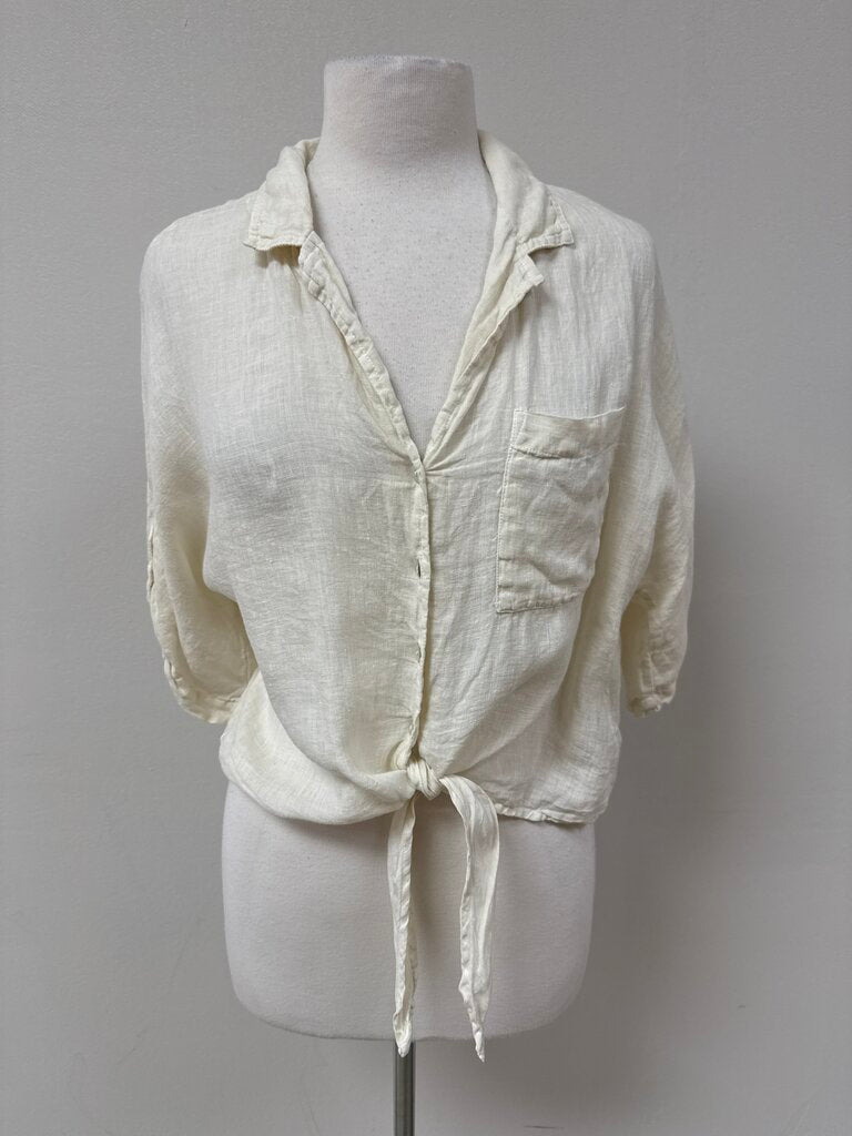 Cloth & Stone Ivory Linen Top