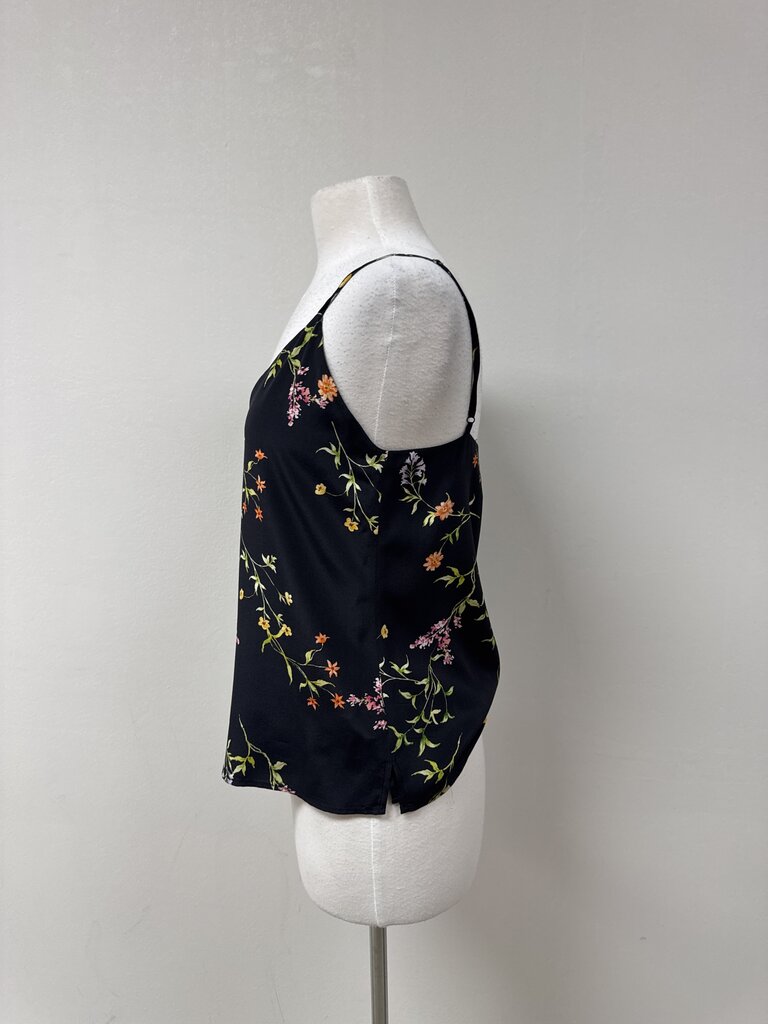L'Agence Black Floral Tank Top