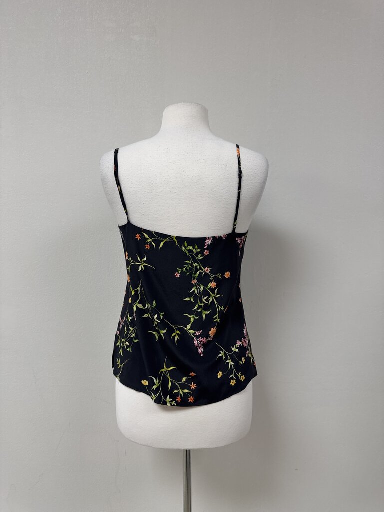 L'Agence Black Floral Tank Top
