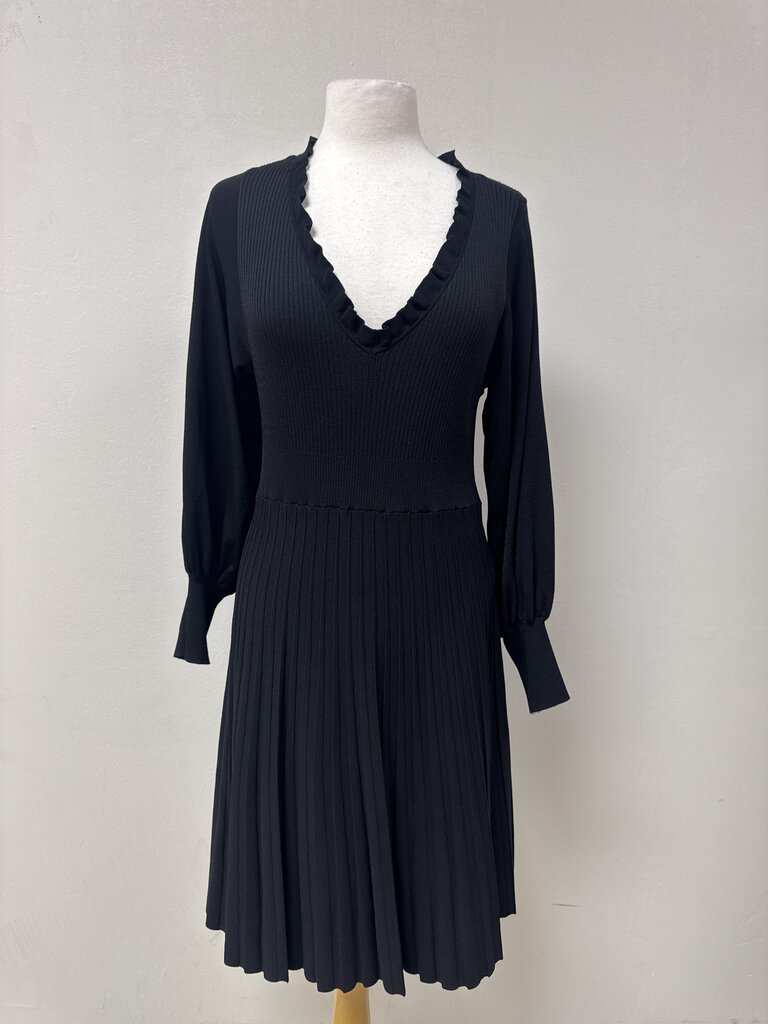 Parker Black Knit Ribbed Maxi Dress
