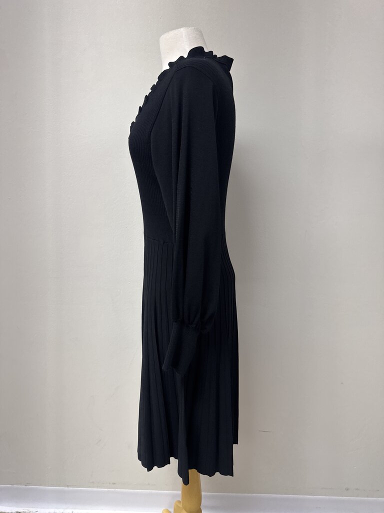 Parker Black Knit Ribbed Maxi Dress