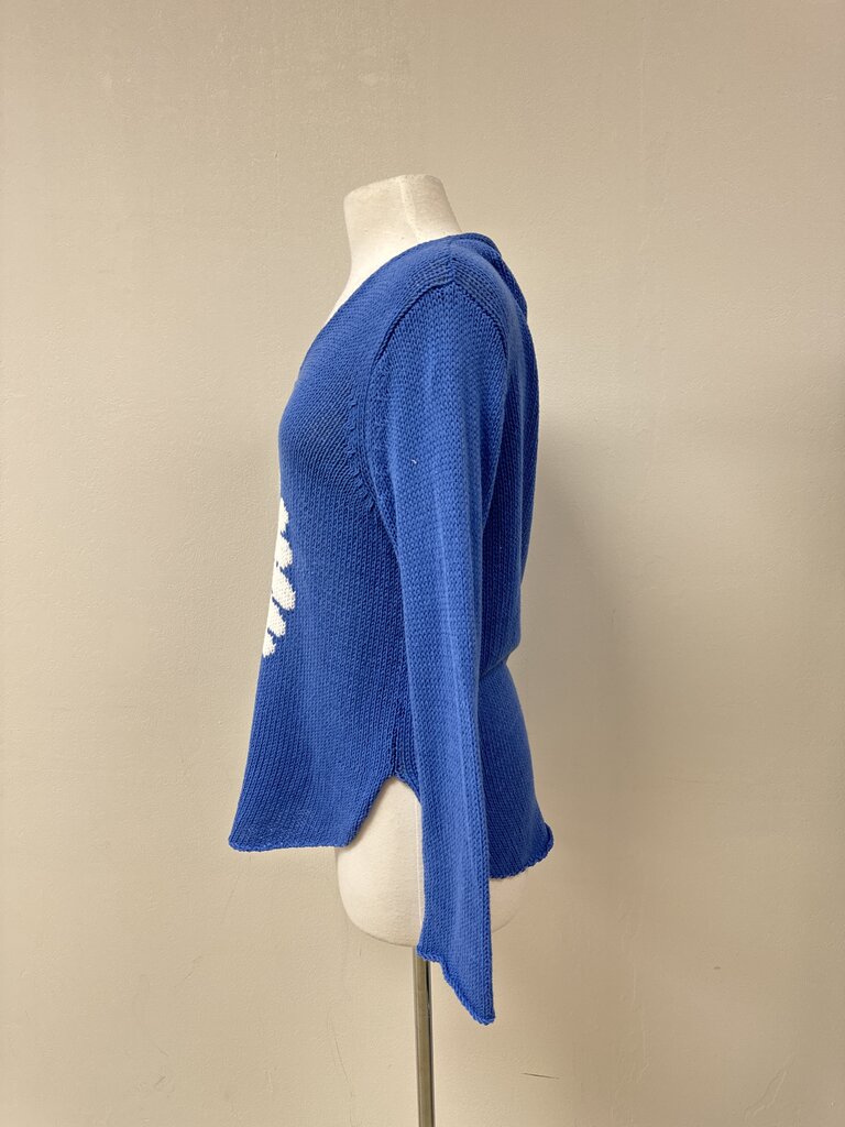 Wooden Ships Blue Daisy Sweater