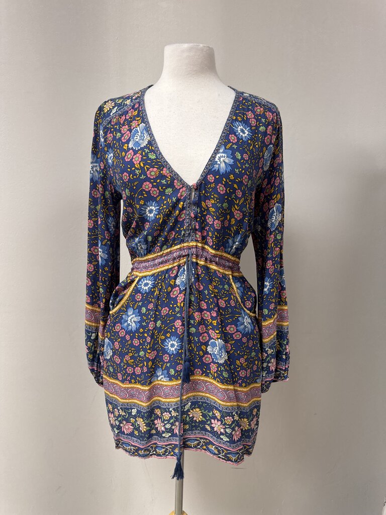 Spell Blue Floral Mini Dress