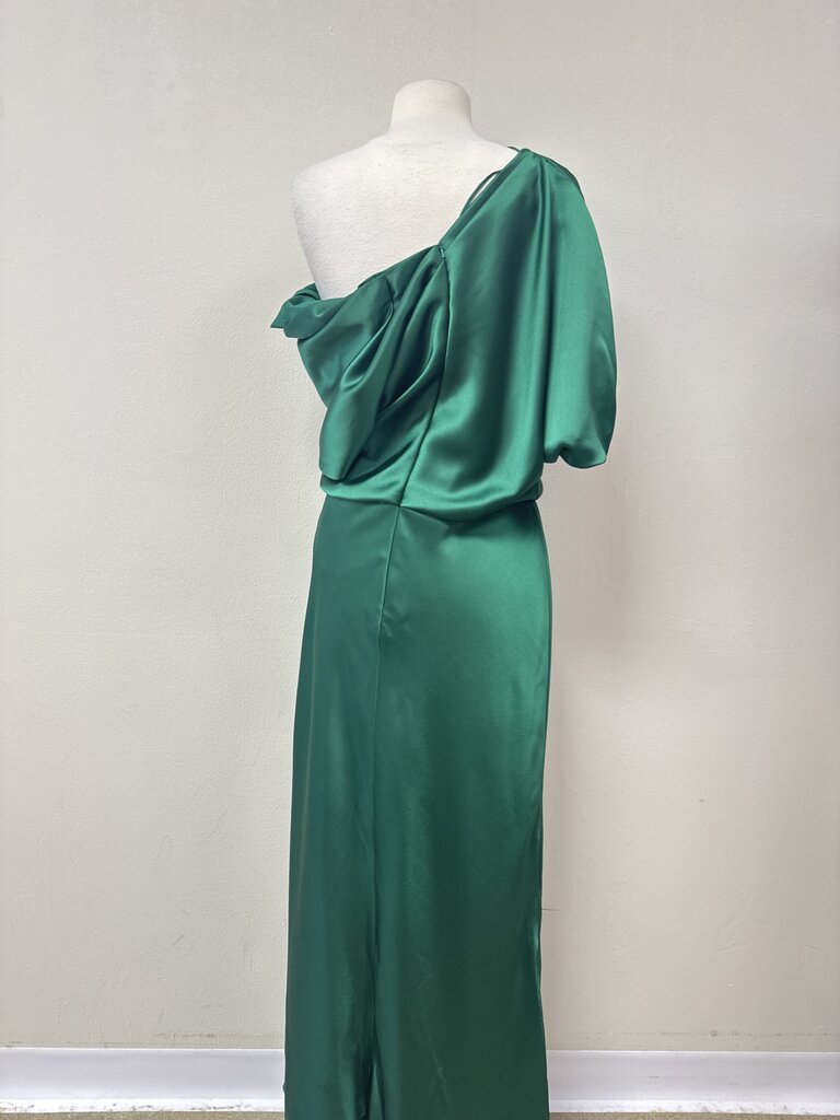 Amsale Emerald Green Cowl Neck Gown
