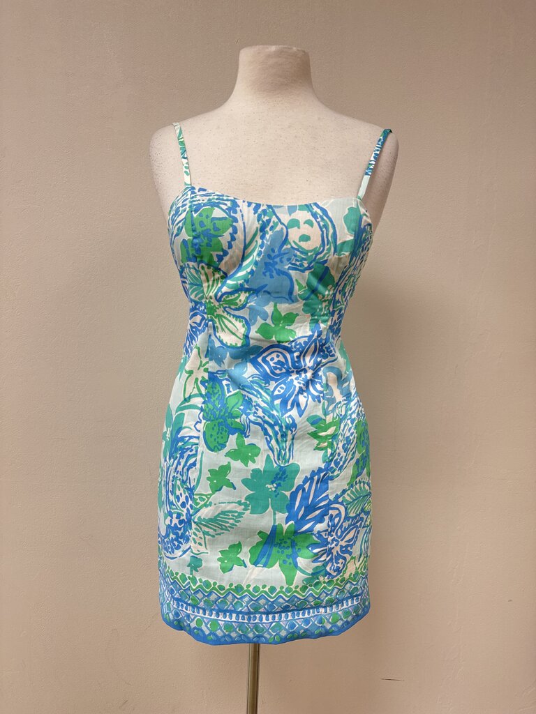 Lilly Pulitzer Blue Palm Mini Dress
