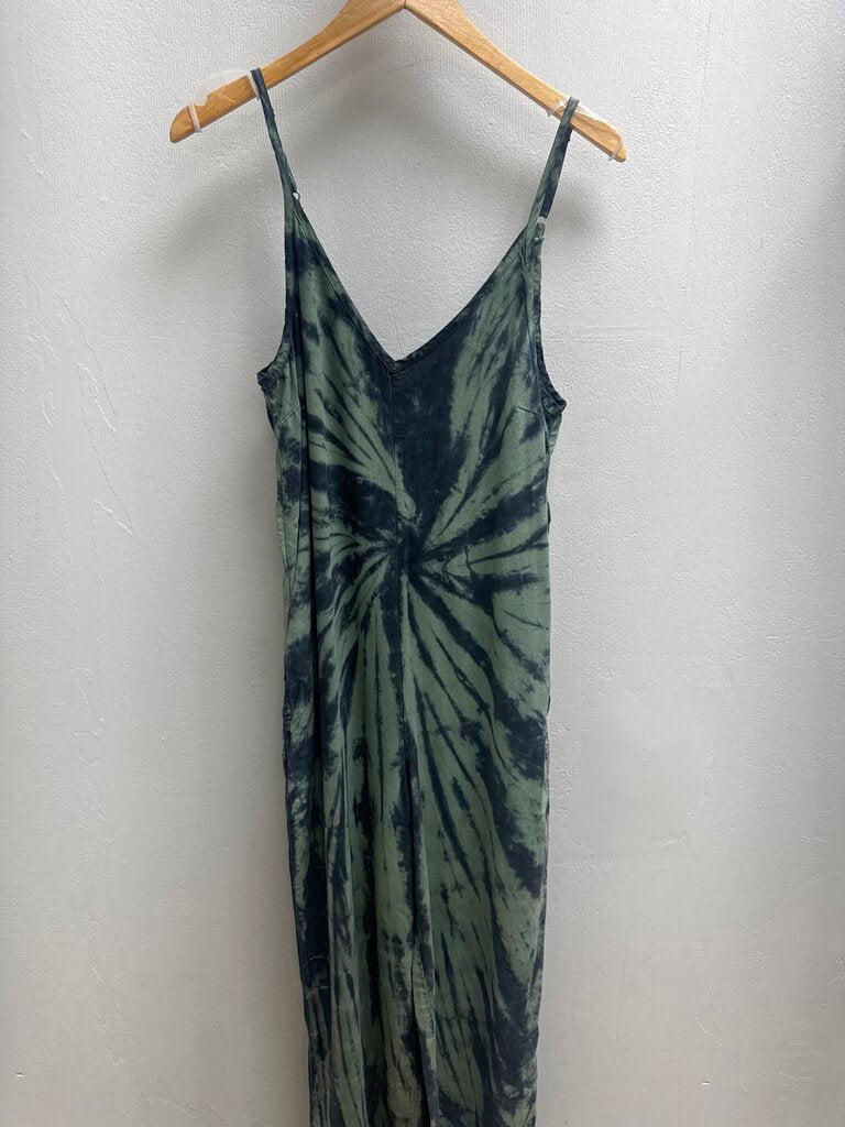 cloth & stone Green Tie Dye Jumpsuit