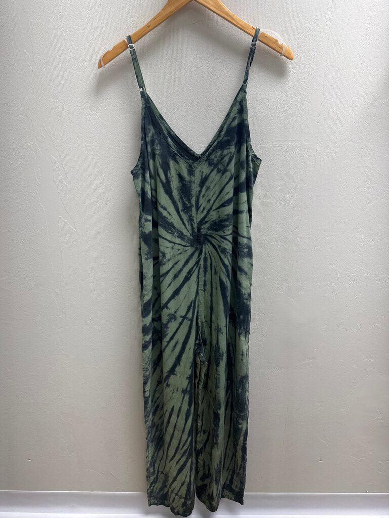 cloth & stone Green Tie Dye Jumpsuit