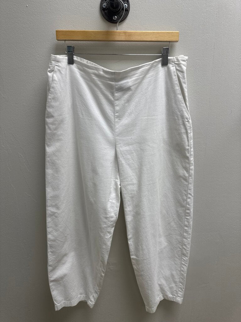 Eileen Fisher White Linen Pant
