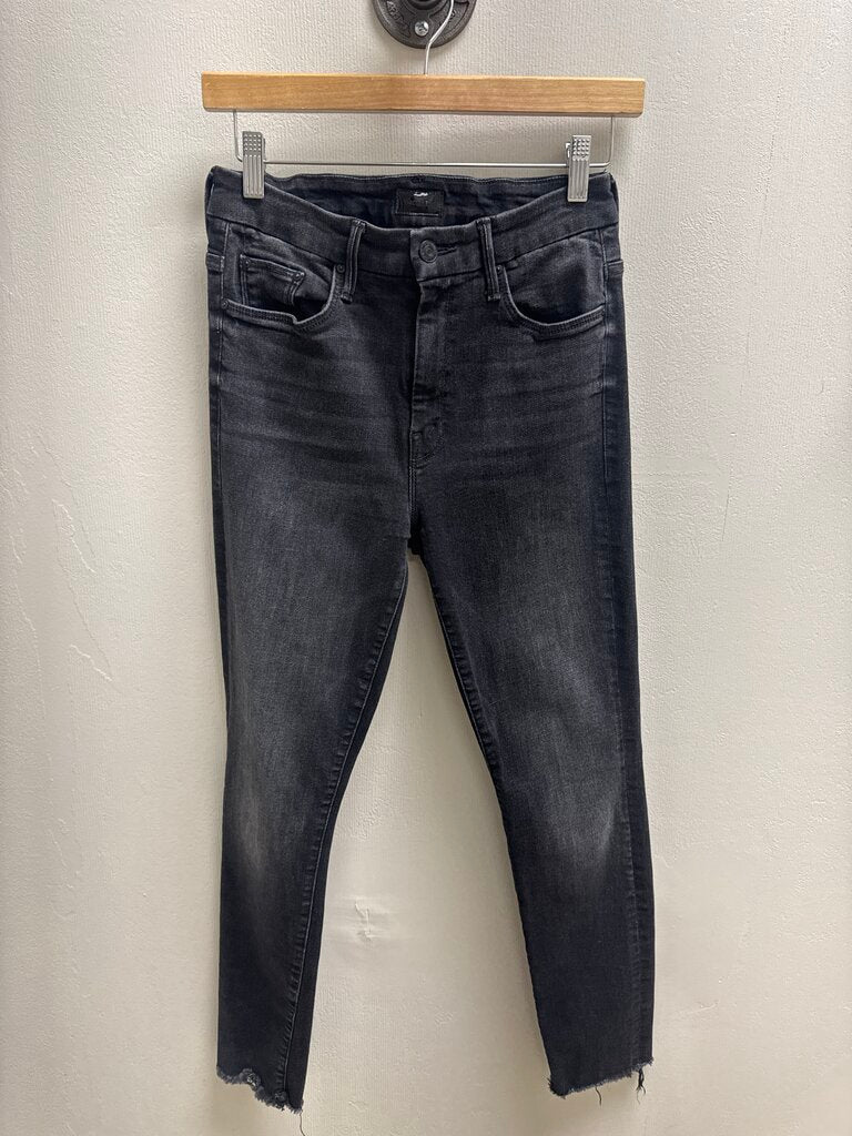 Mother Black Straight Leg Jean