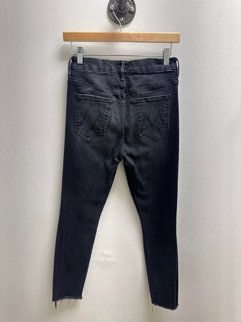 Mother Black Straight Leg Jean