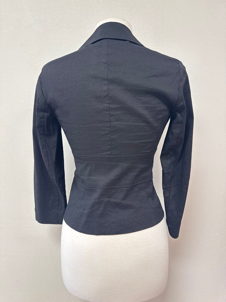 Theory Black Tie Front Blazer