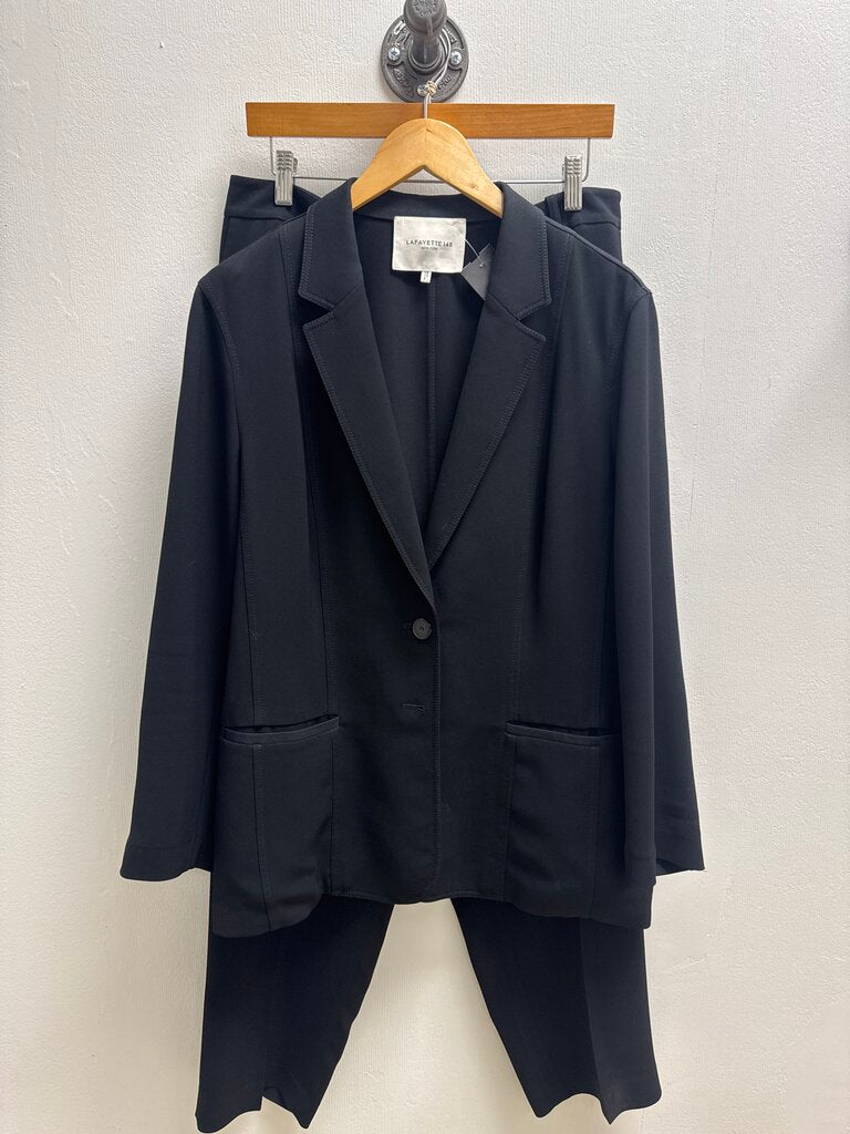 Lafayette 148 Black Wool Pant Suit