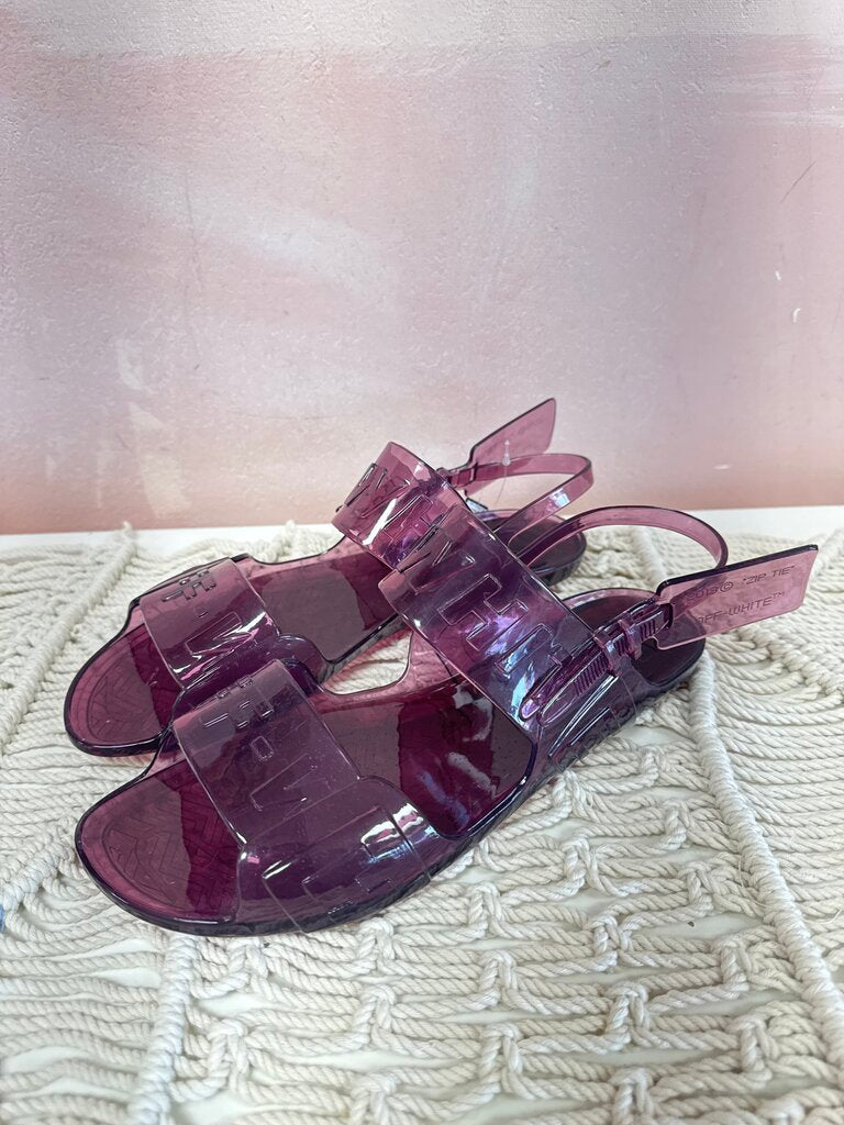 Off White Purple Jelly Sandal